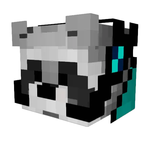 Vinuengel Minecraft avatar head, 3D render
