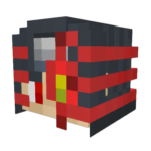 Vinuuuu Minecraft avatar head, 3D render