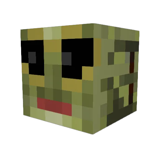 Vinwon Minecraft avatar head, 3D render