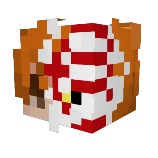 VinxDARTH Minecraft avatar head, 3D render