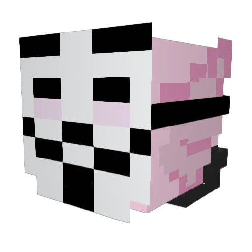 VinyAmoeba Minecraft avatar head, 3D render