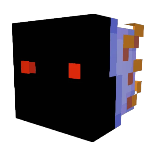 VinyHeart Minecraft avatar head, 3D render