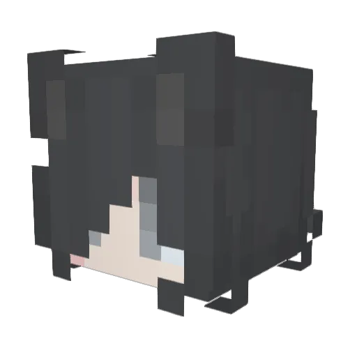 Vinylene Minecraft avatar head, 3D render