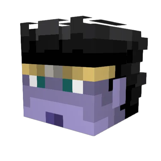 Vinzilla Minecraft avatar head, 3D render