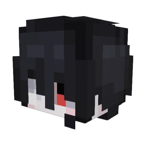 Vio7Ax Minecraft avatar head, 3D render