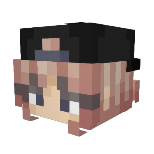 VioLet5_Rose Minecraft avatar head, 3D render
