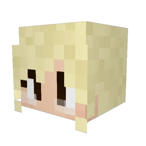 ViolaBunny Minecraft avatar head, 3D render
