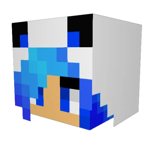 ViolaNoctem Minecraft avatar head, 3D render