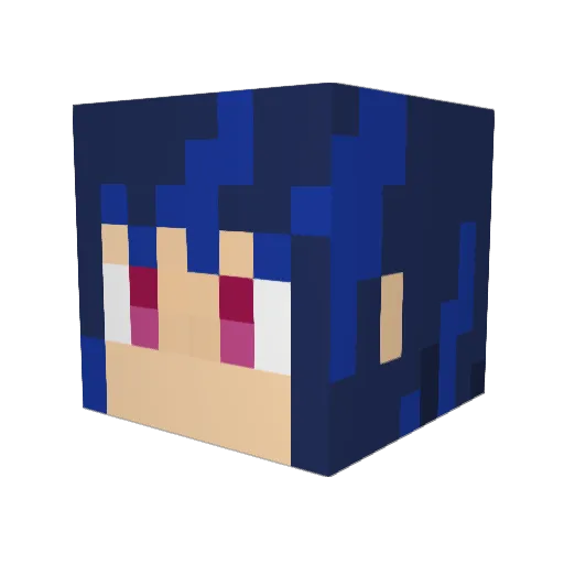 ViolaYamada Minecraft avatar head, 3D render