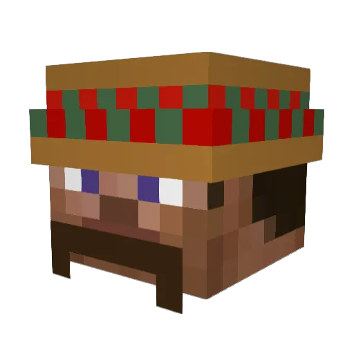 Violadora Minecraft avatar head, 3D render