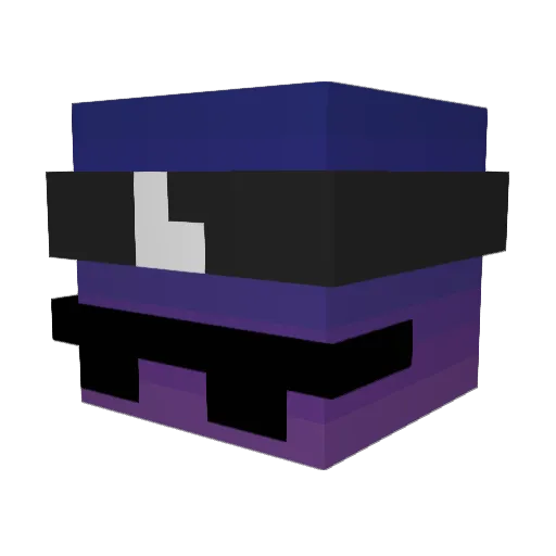 Violare Minecraft avatar head, 3D render