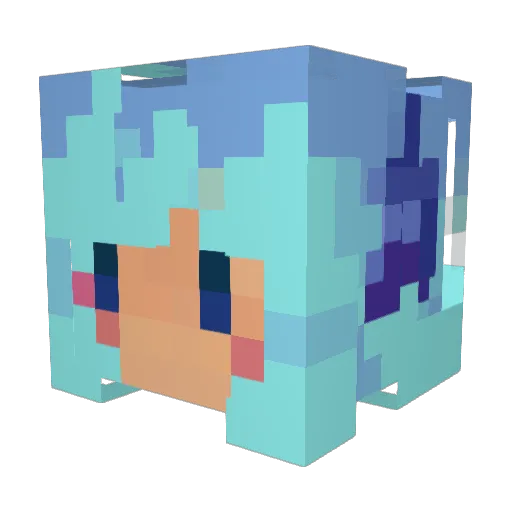 ViolateTheCode Minecraft avatar head, 3D render