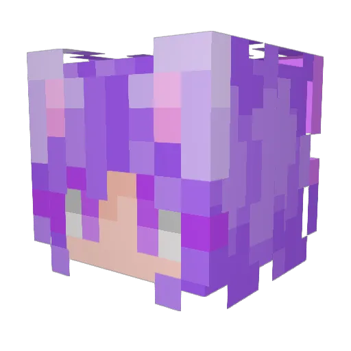 Violazora Minecraft avatar head, 3D render