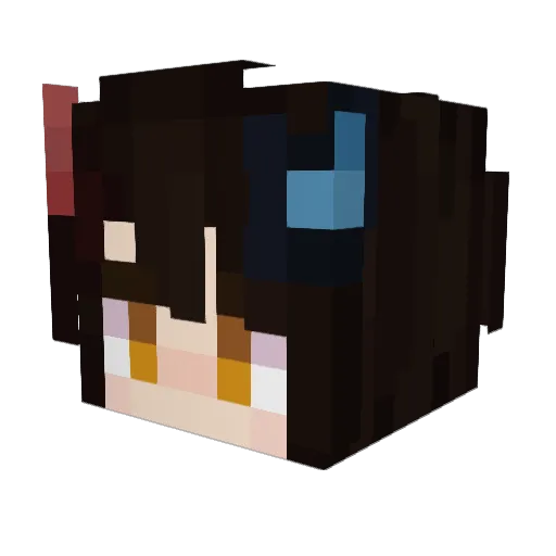 Viole Minecraft avatar head, 3D render