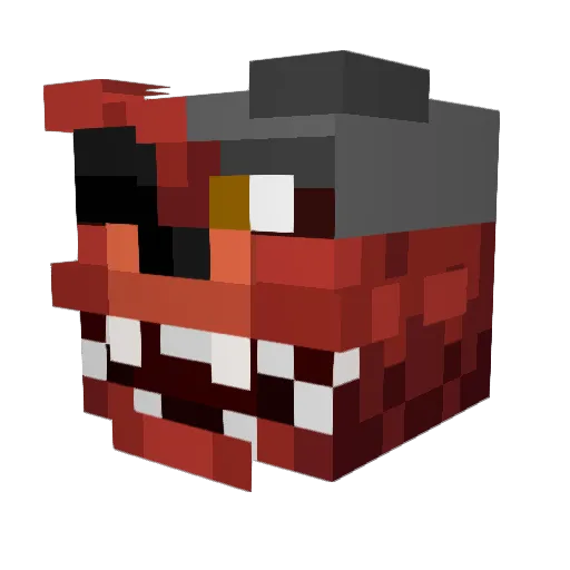 ViolentFoxy Minecraft avatar head, 3D render