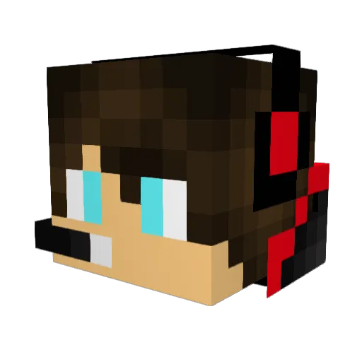 ViolentMonkey19 Minecraft avatar head, 3D render