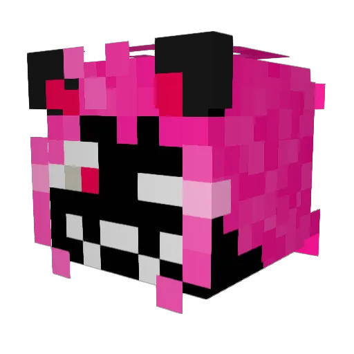 Violent_Maiden Minecraft avatar head, 3D render
