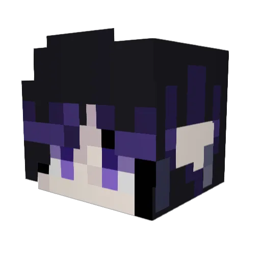 Violet0177 Minecraft avatar head, 3D render