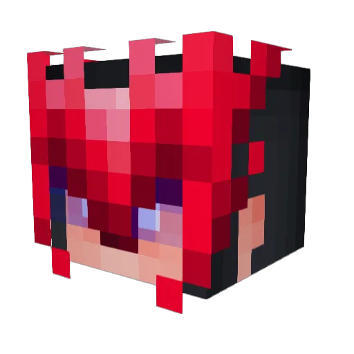 Violet0427 Minecraft avatar head, 3D render