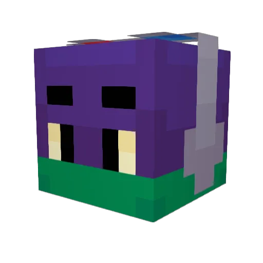 Violet2016 Minecraft avatar head, 3D render