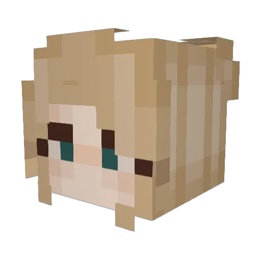 Violet477 Minecraft avatar head, 3D render