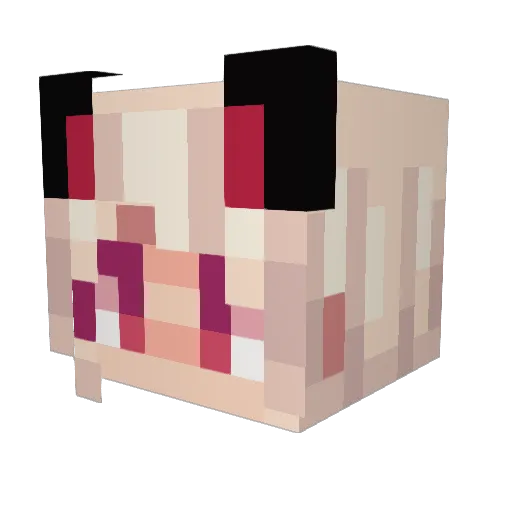 Violet6980 Minecraft avatar head, 3D render
