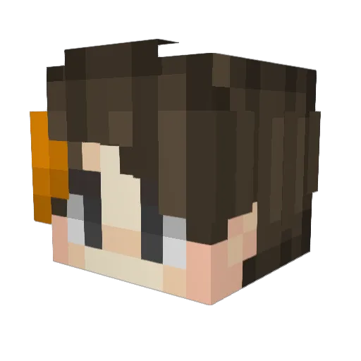 VioletARMY Minecraft avatar head, 3D render