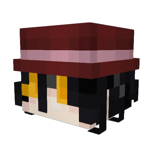 VioletCarson Minecraft avatar head, 3D render