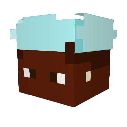 VioletCrumbz Minecraft avatar head, 3D render