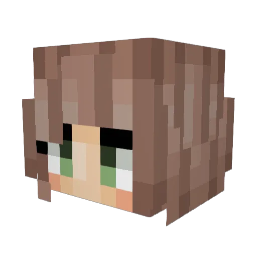 VioletDeer Minecraft avatar head, 3D render