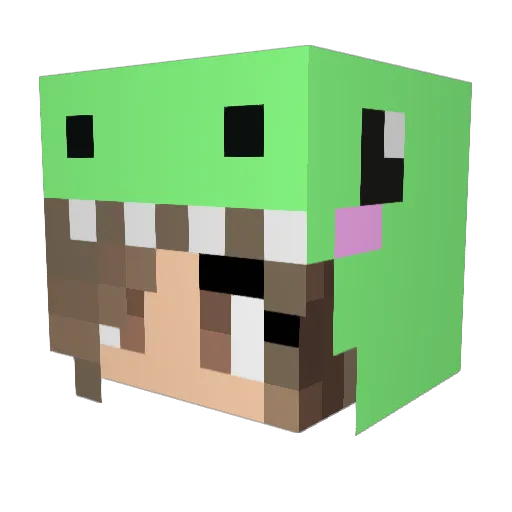 VioletDiamond91 Minecraft avatar head, 3D render