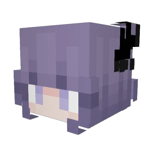 VioletFires Minecraft avatar head, 3D render