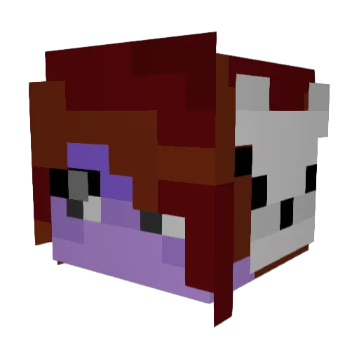VioletGentlemen Minecraft avatar head, 3D render