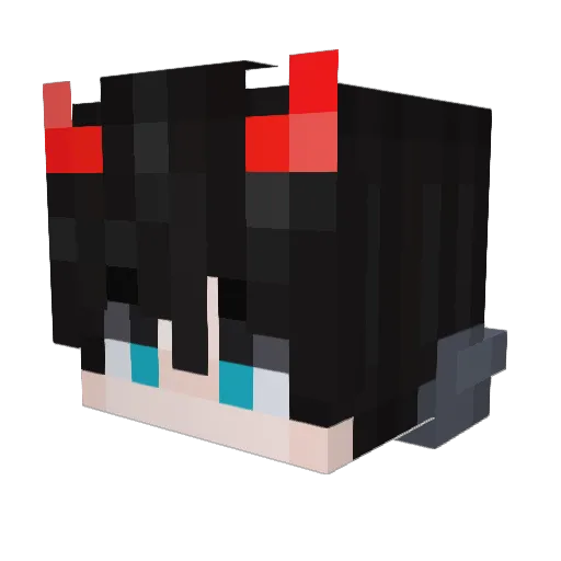 VioletKrya Minecraft avatar head, 3D render