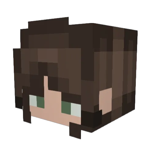 VioletLunar Minecraft avatar head, 3D render