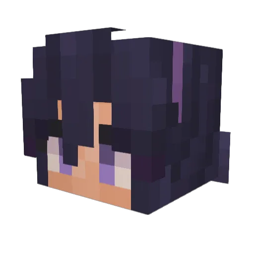 VioletMika Minecraft avatar head, 3D render