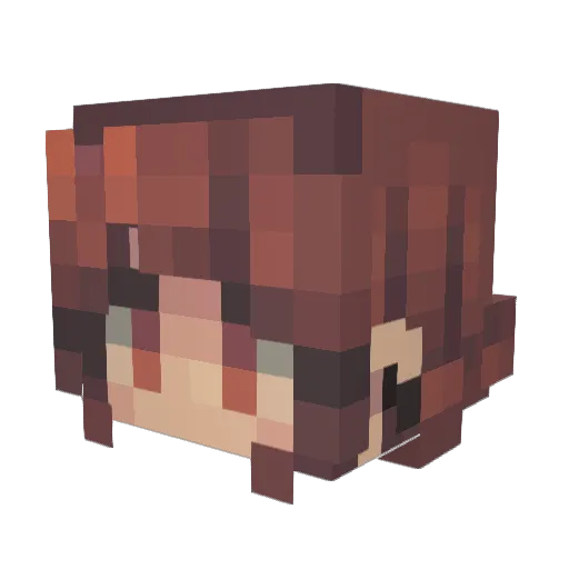 VioletMocha_ Minecraft avatar head, 3D render