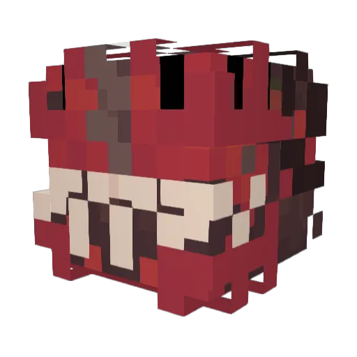 VioletO_o Minecraft avatar head, 3D render