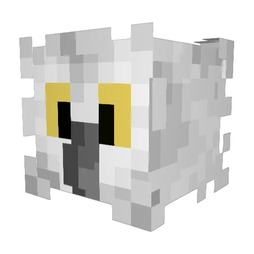 VioletOwls Minecraft avatar head, 3D render