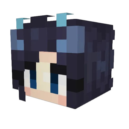 VioletRaven13 Minecraft avatar head, 3D render