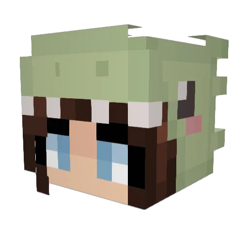 VioletS108 Minecraft avatar head, 3D render