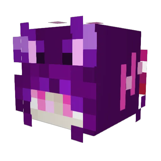 VioletScarlet Minecraft avatar head, 3D render