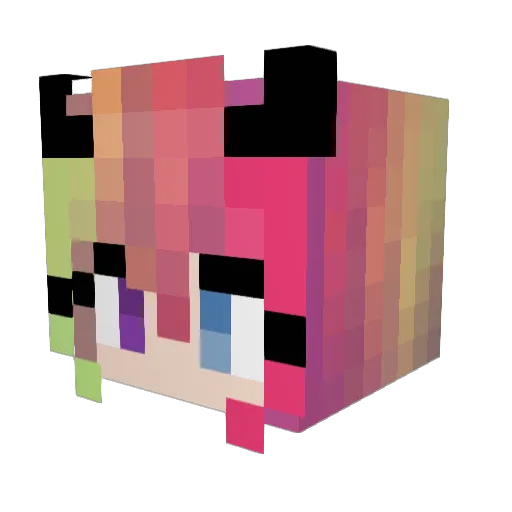 VioletSprkle Minecraft avatar head, 3D render