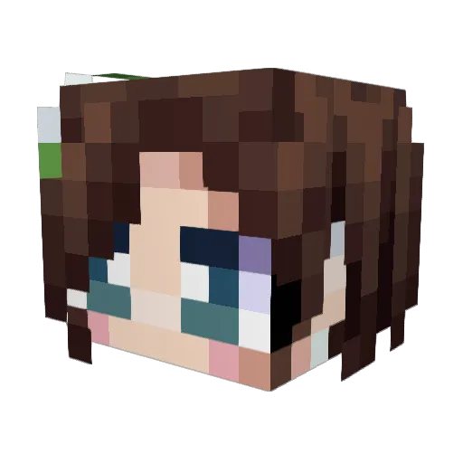 VioletStarsAbove Minecraft avatar head, 3D render