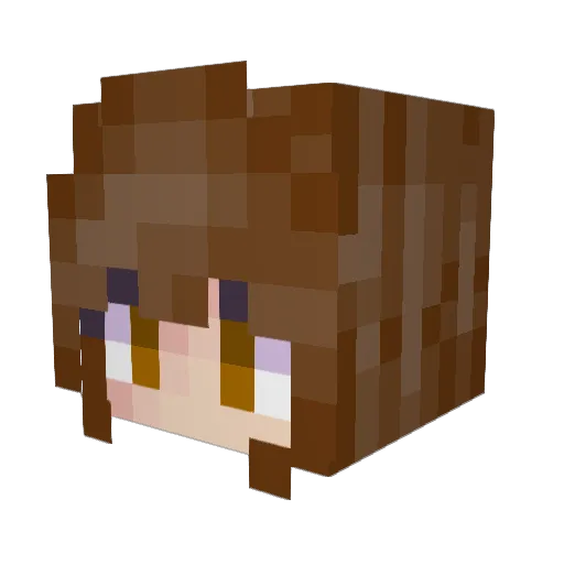 VioletUnderscore Minecraft avatar head, 3D render