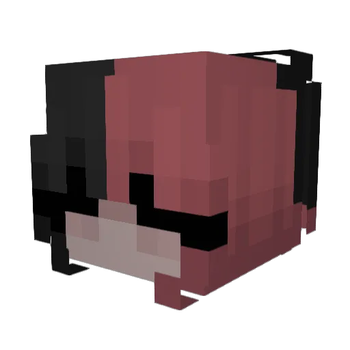 VioletWolf08 Minecraft avatar head, 3D render
