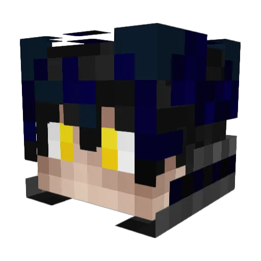 Violet_Bam Minecraft avatar head, 3D render