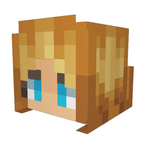 Violet_Candy Minecraft avatar head, 3D render