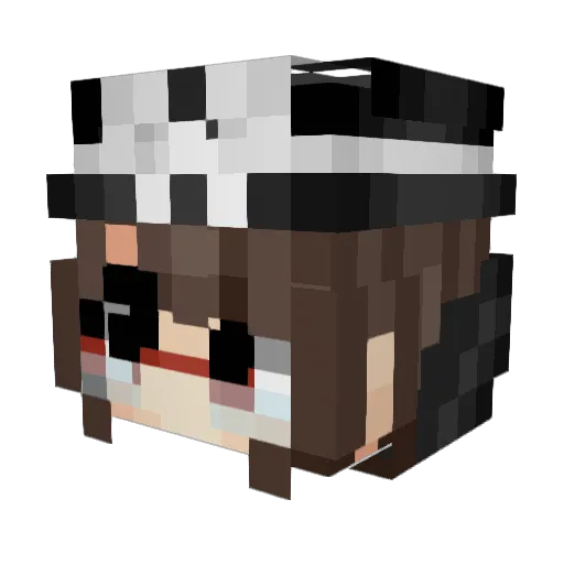 Violet_Detector Minecraft avatar head, 3D render