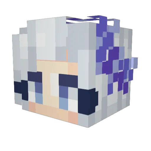 Violet_Evelynn Minecraft avatar head, 3D render